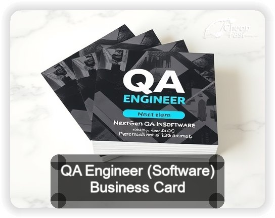 Qa Engineer Software business card design sample