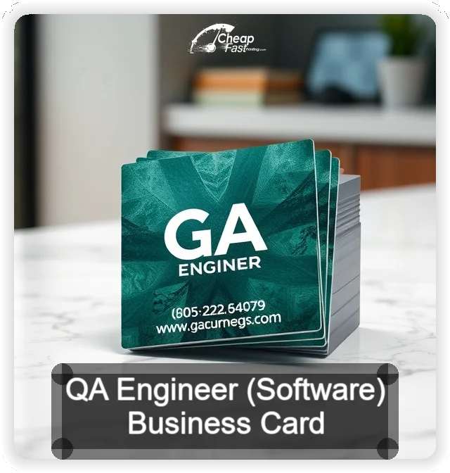Qa Engineer Software business card design sample