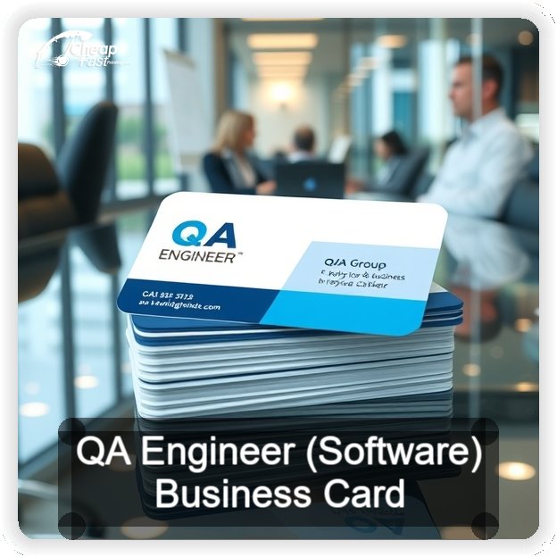 Qa Engineer Software business card design sample