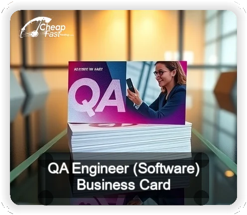 Qa Engineer Software business card design sample