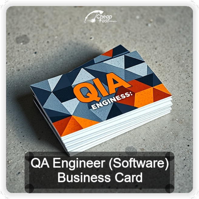 Qa Engineer Software business card design sample