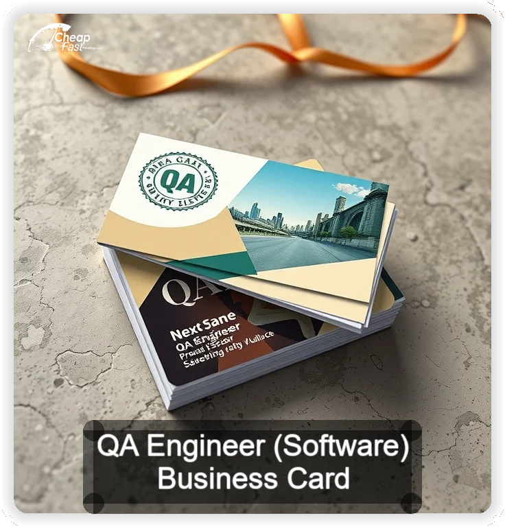 Qa Engineer Software business card design sample