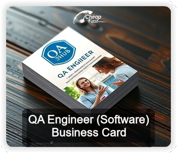 Qa Engineer Software business card design sample