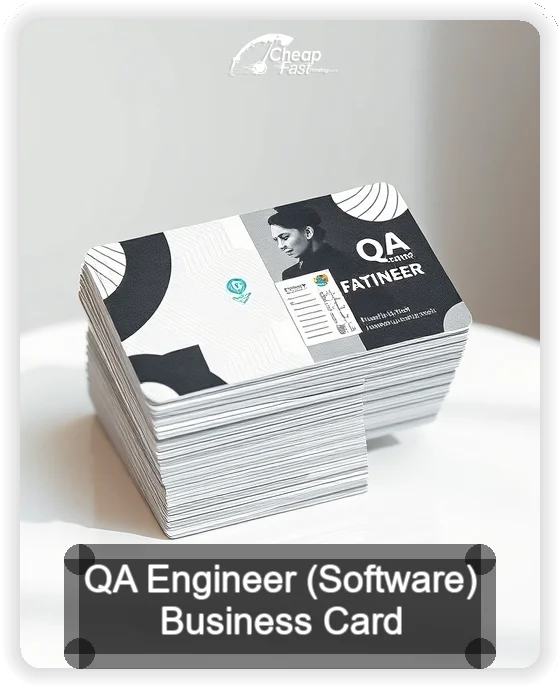 Qa Engineer Software business card design sample