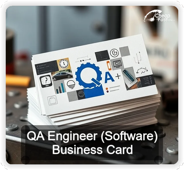 Qa Engineer Software business card design sample