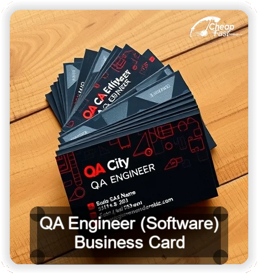 Qa Engineer Software business card design sample
