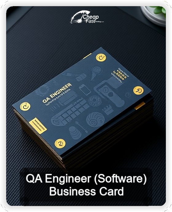 Qa Engineer Software business card design sample