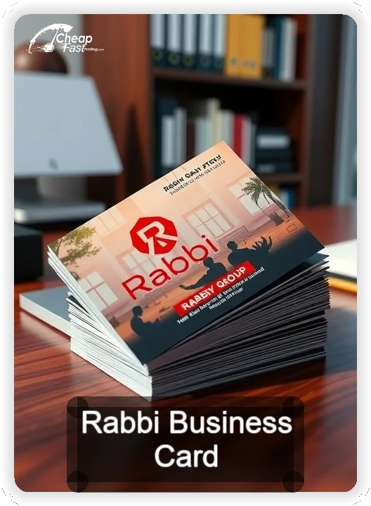 Rabbi business card design sample