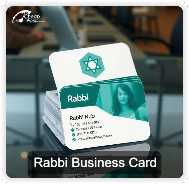 Rabbi business card design sample