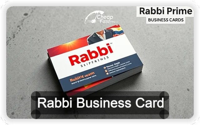 Rabbi business card design sample