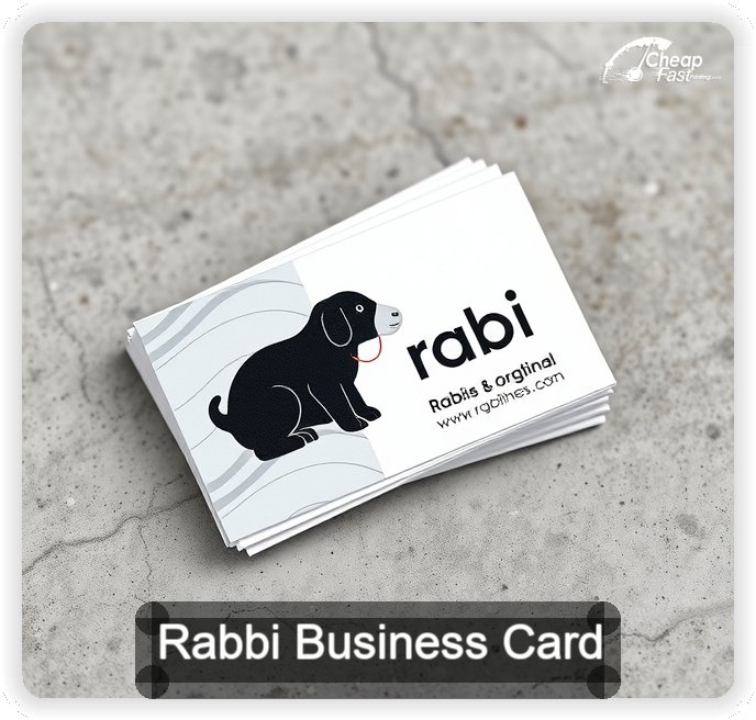 Rabbi business card design sample
