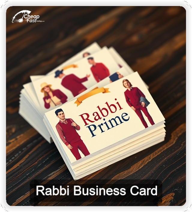 Rabbi business card design sample