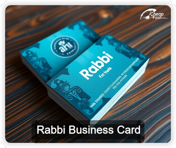 Rabbi business card design sample