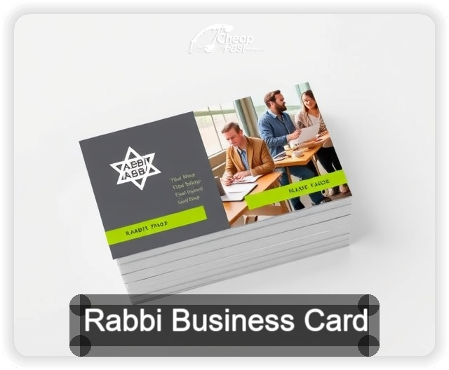 Rabbi business card design sample