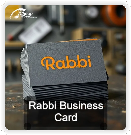 Rabbi business card design sample