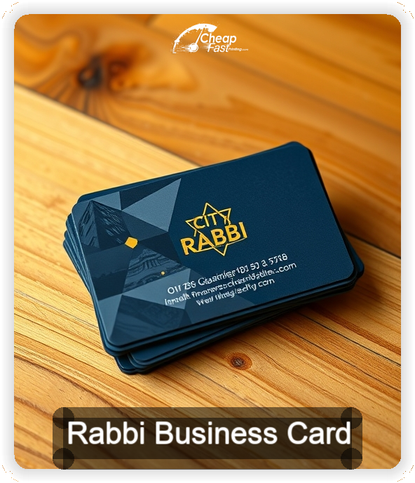 Rabbi business card design sample