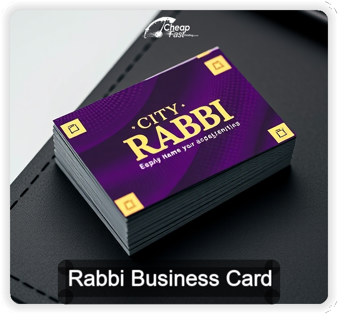 Rabbi business card design sample
