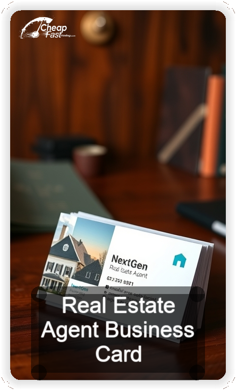 Real Estate Agent business card design sample