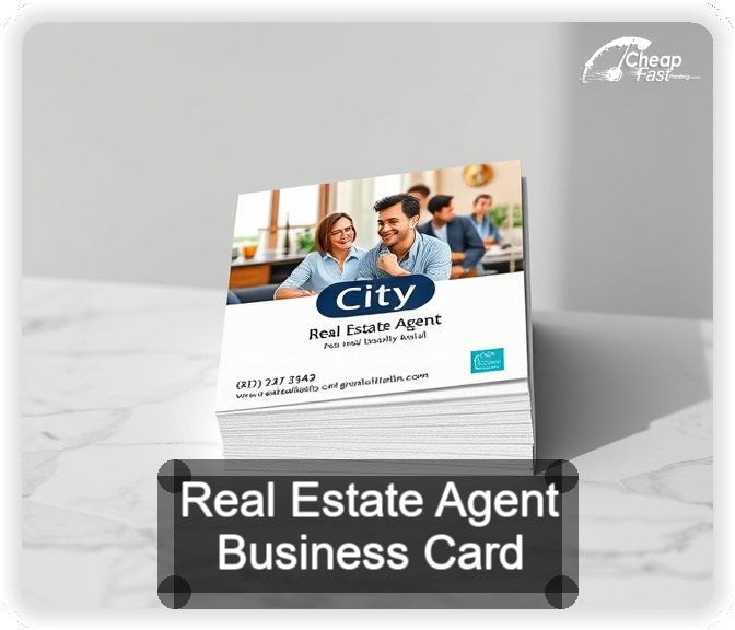 Real Estate Agent business card design sample
