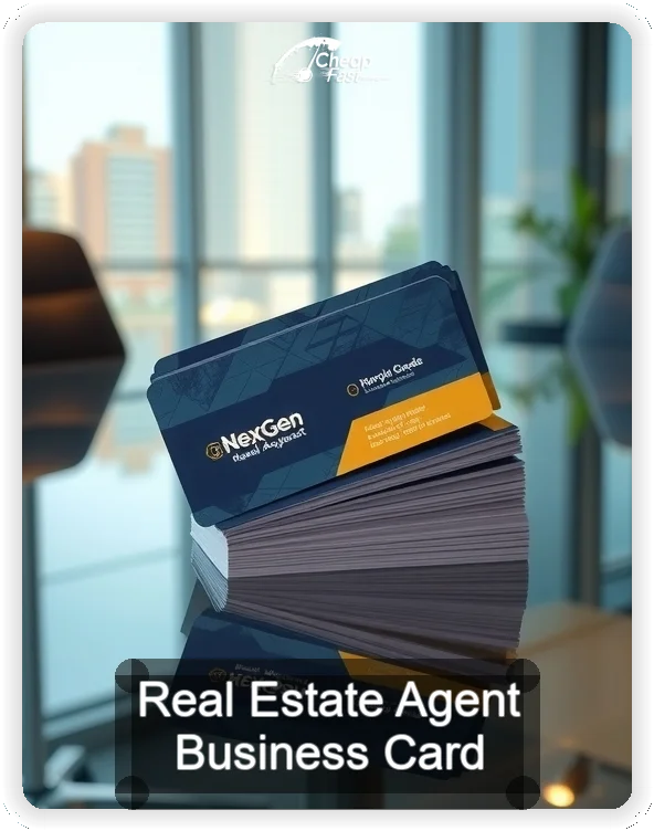 Real Estate Agent business card design sample