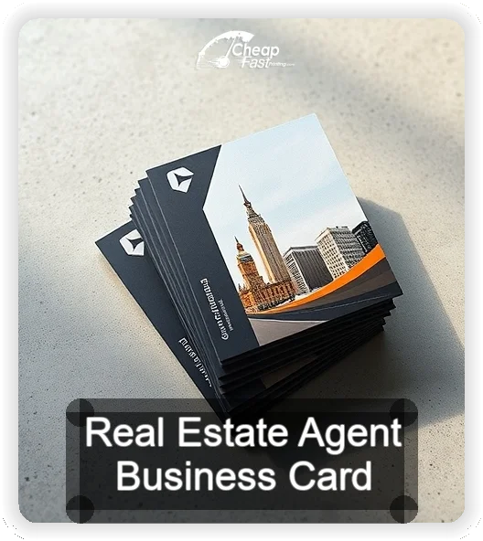Real Estate Agent business card design sample