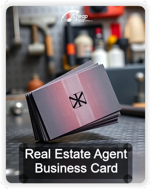 Real Estate Agent business card design sample