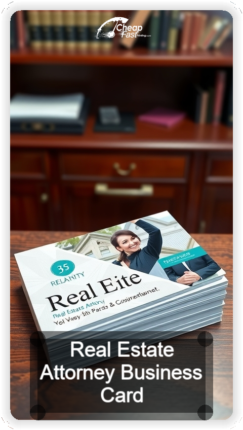 Real Estate Attorney business card design sample