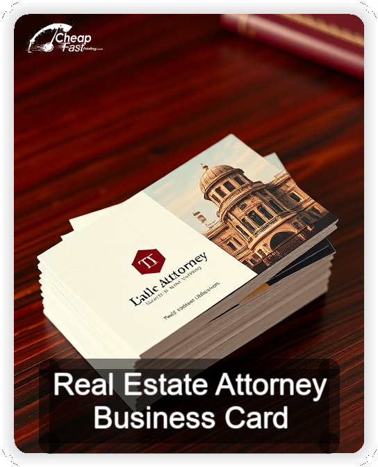 Real Estate Attorney business card design sample