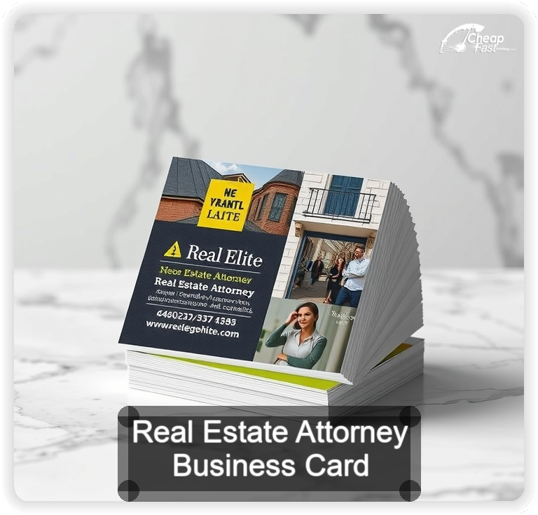 Real Estate Attorney business card design sample