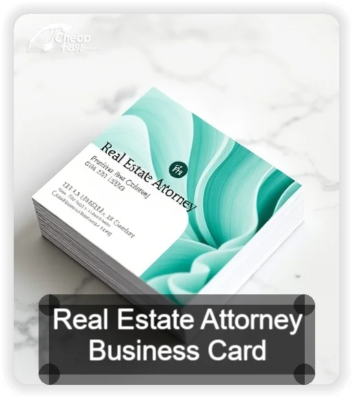 Real Estate Attorney business card design sample