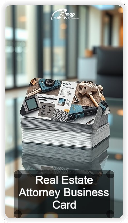 Real Estate Attorney business card design sample