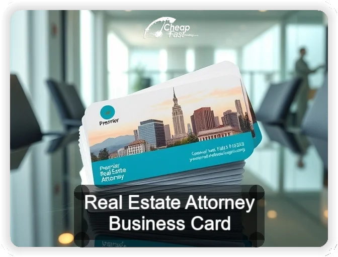 Real Estate Attorney business card design sample