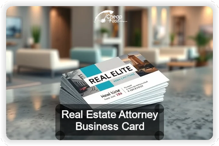 Real Estate Attorney business card design sample