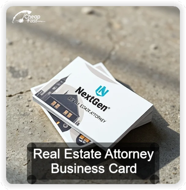 Real Estate Attorney business card design sample