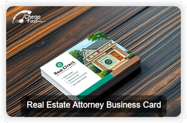Real Estate Attorney business card design sample