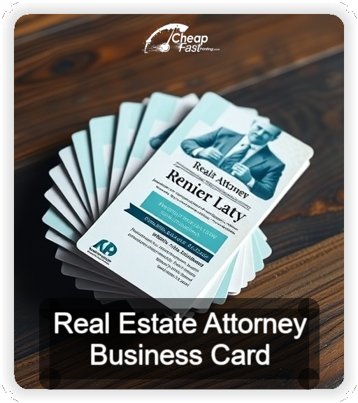 Real Estate Attorney business card design sample