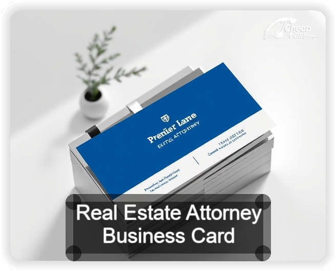 Real Estate Attorney business card design sample
