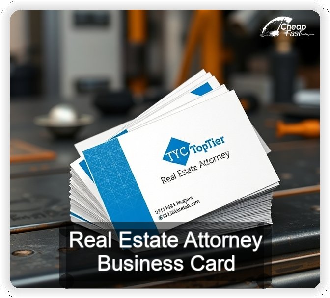 Real Estate Attorney business card design sample