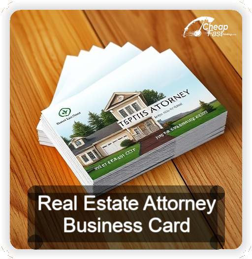 Real Estate Attorney business card design sample