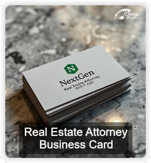 Real Estate Attorney business card design sample