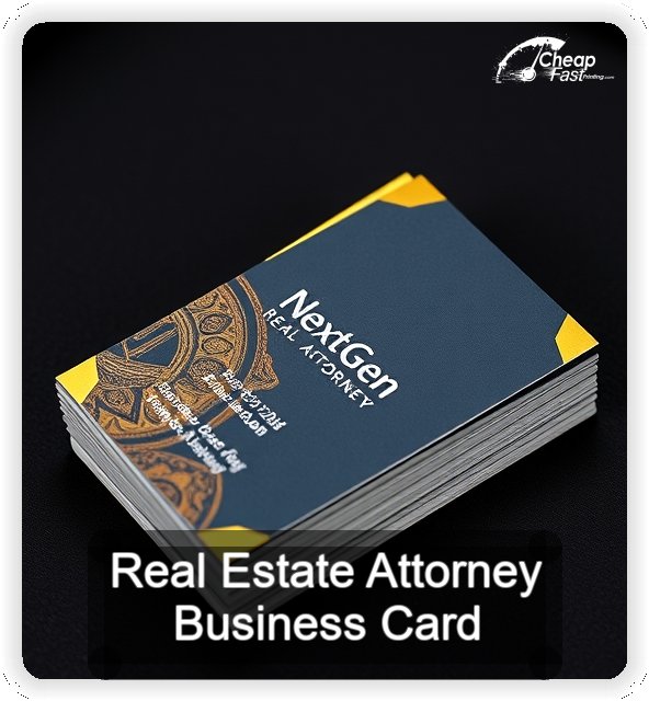 Real Estate Attorney business card design sample