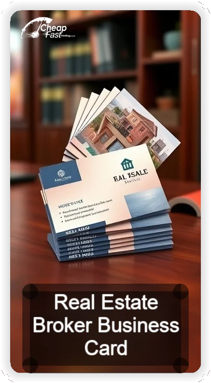 Real Estate Broker business card design sample