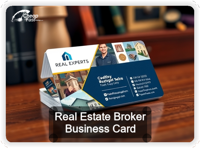 Real Estate Broker business card design sample
