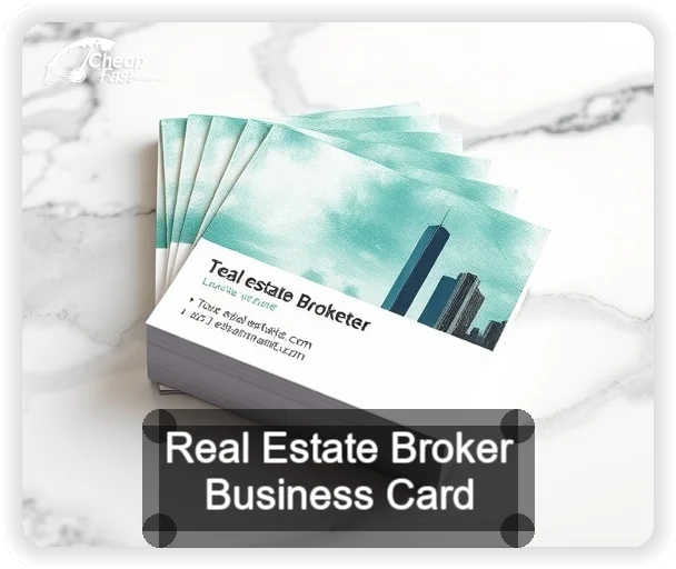 Real Estate Broker business card design sample