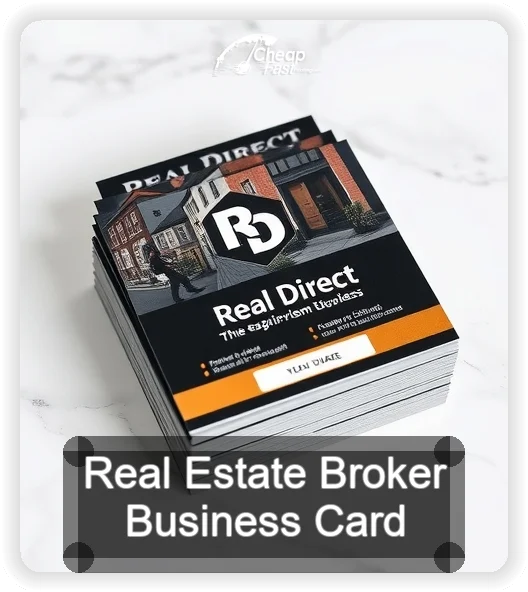 Real Estate Broker business card design sample