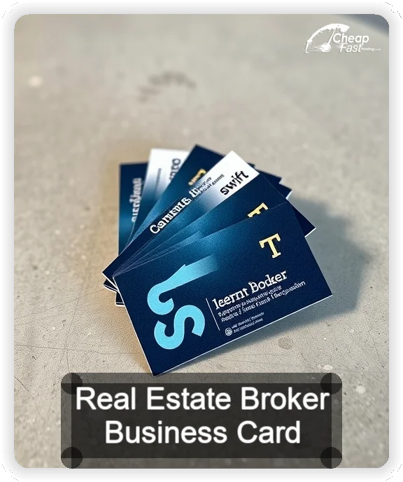 Real Estate Broker business card design sample