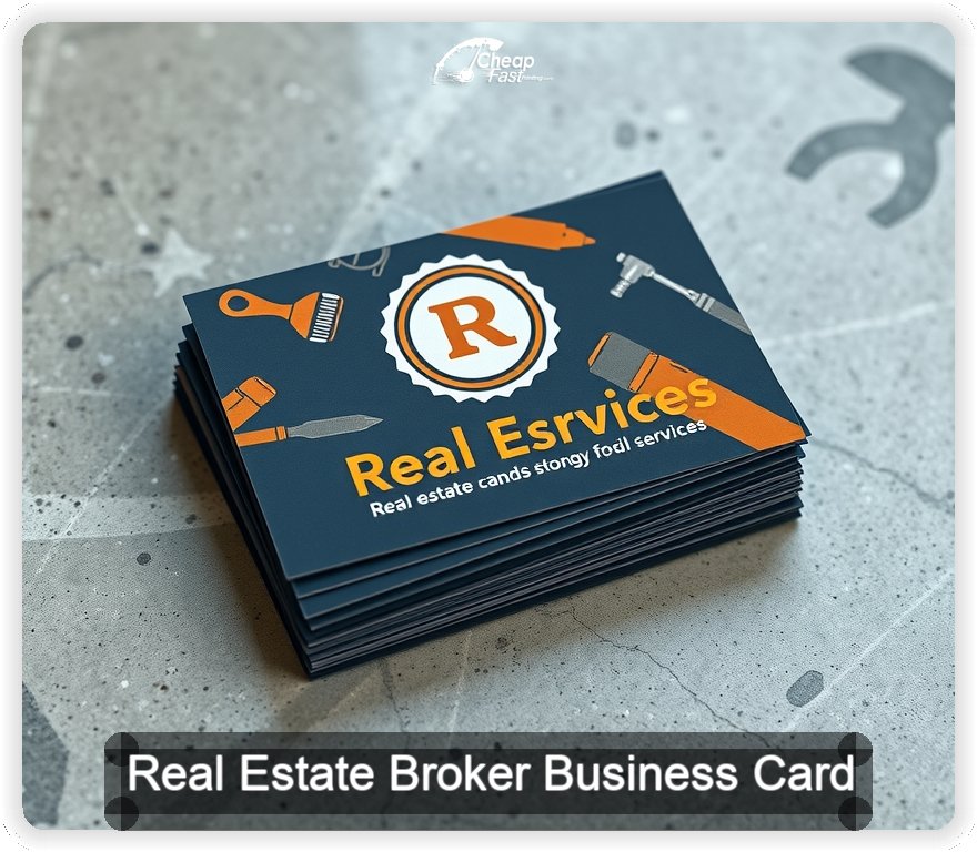 Real Estate Broker business card design sample