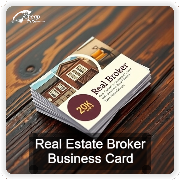 Real Estate Broker business card design sample