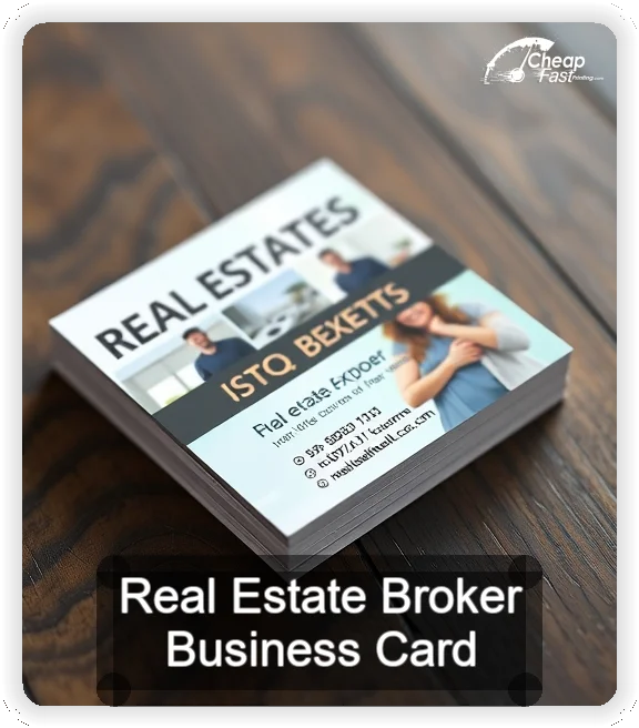Real Estate Broker business card design sample