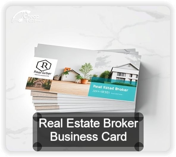 Real Estate Broker business card design sample